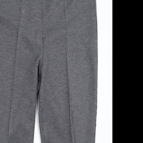 Preworn Womens Grey Striped  Trousers  Size 38 in L26 in