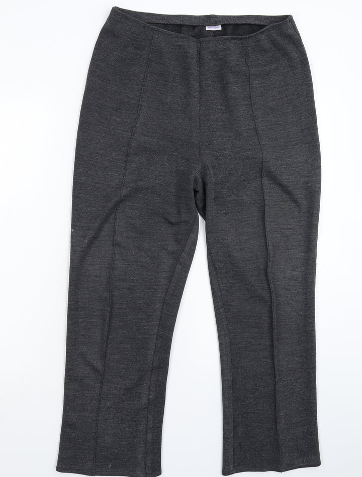 Damart Womens Grey Cropped Trousers Size 36 in L24 in