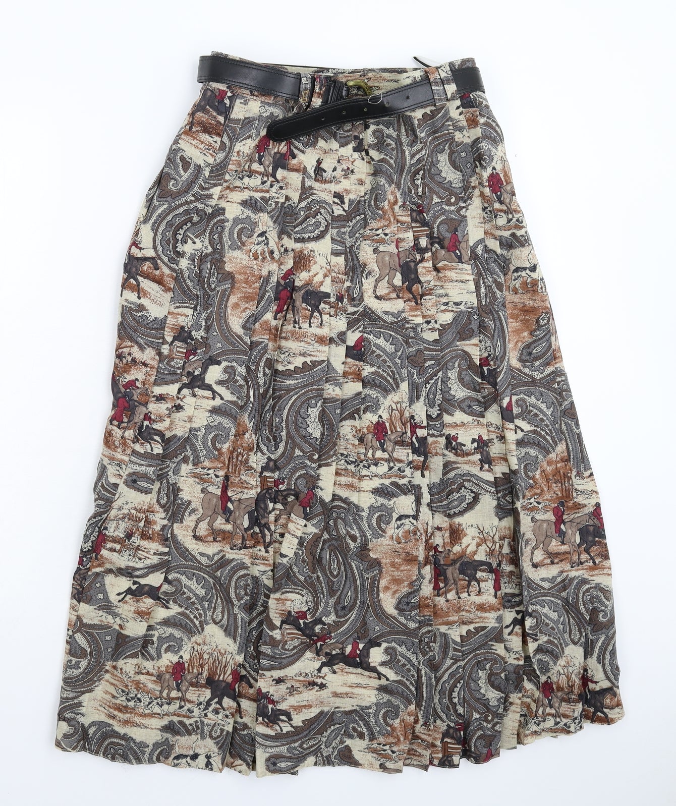 GARDEUR Womens Multicoloured   Pleated Skirt Size 28 in