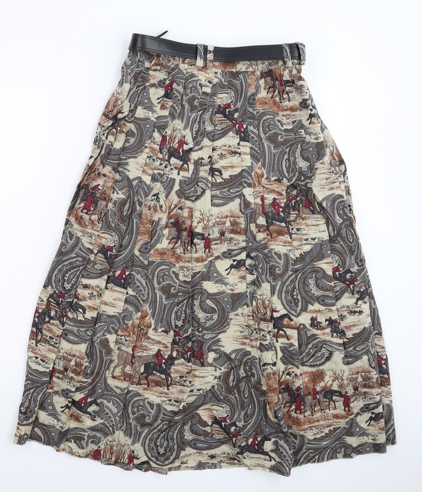 GARDEUR Womens Multicoloured   Pleated Skirt Size 28 in