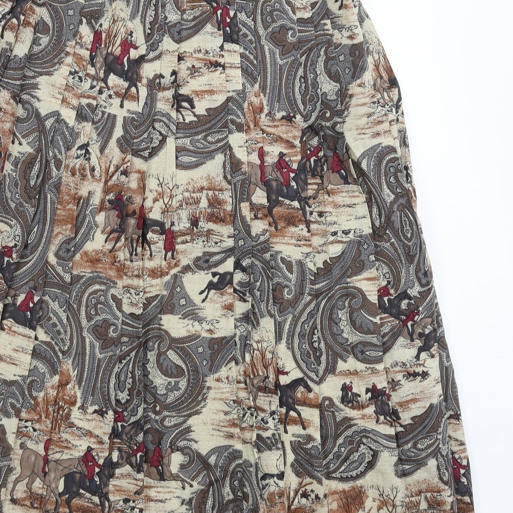 GARDEUR Womens Multicoloured   Pleated Skirt Size 28 in