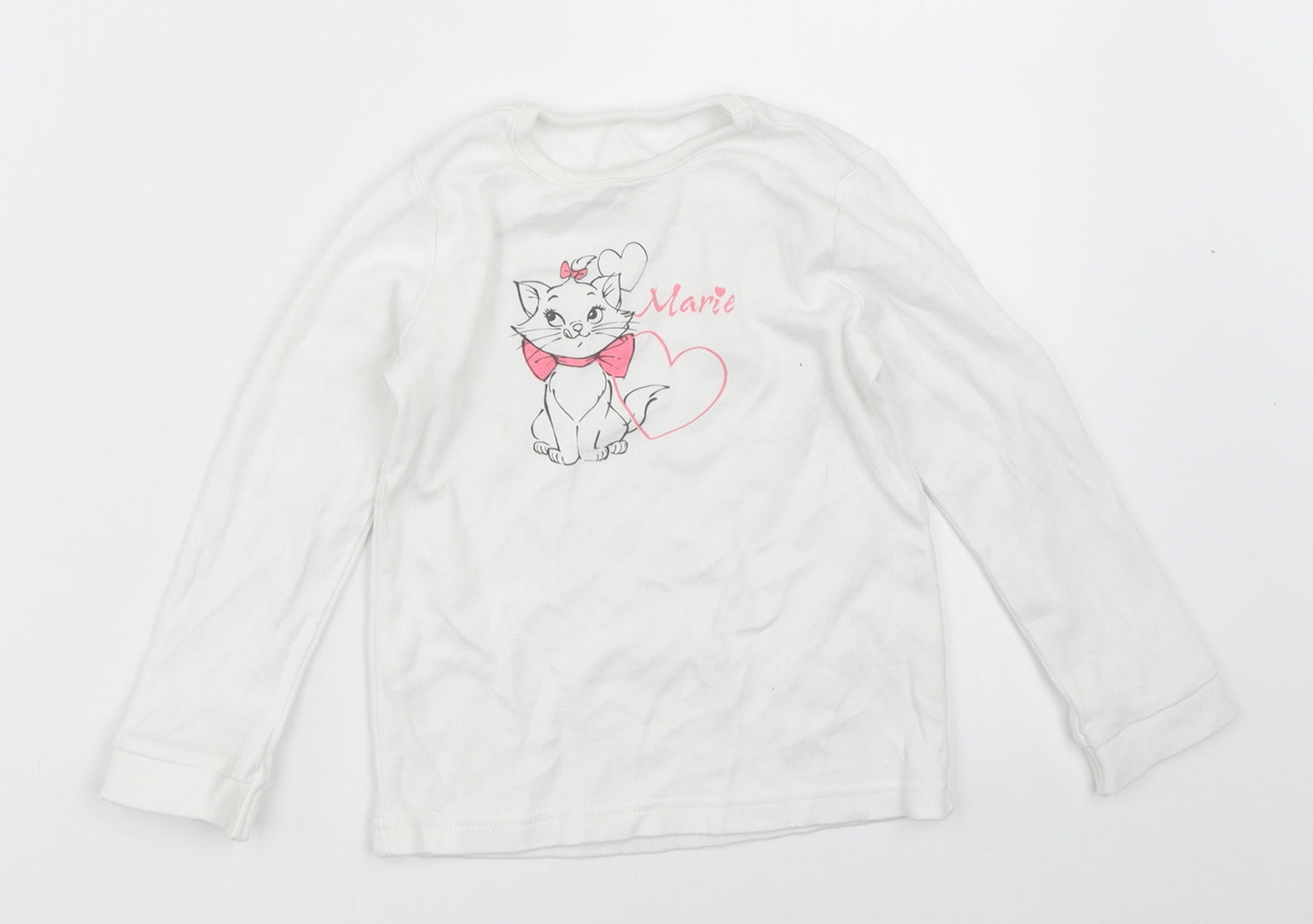 George Girls White   Basic T-Shirt Size 2-3 Years  - disney