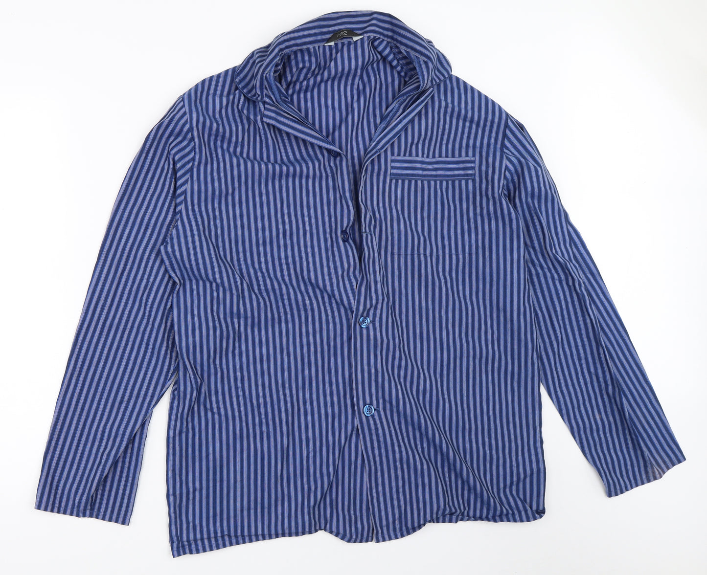 Marks and Spencer Mens Blue Striped   Pyjama Top Size M