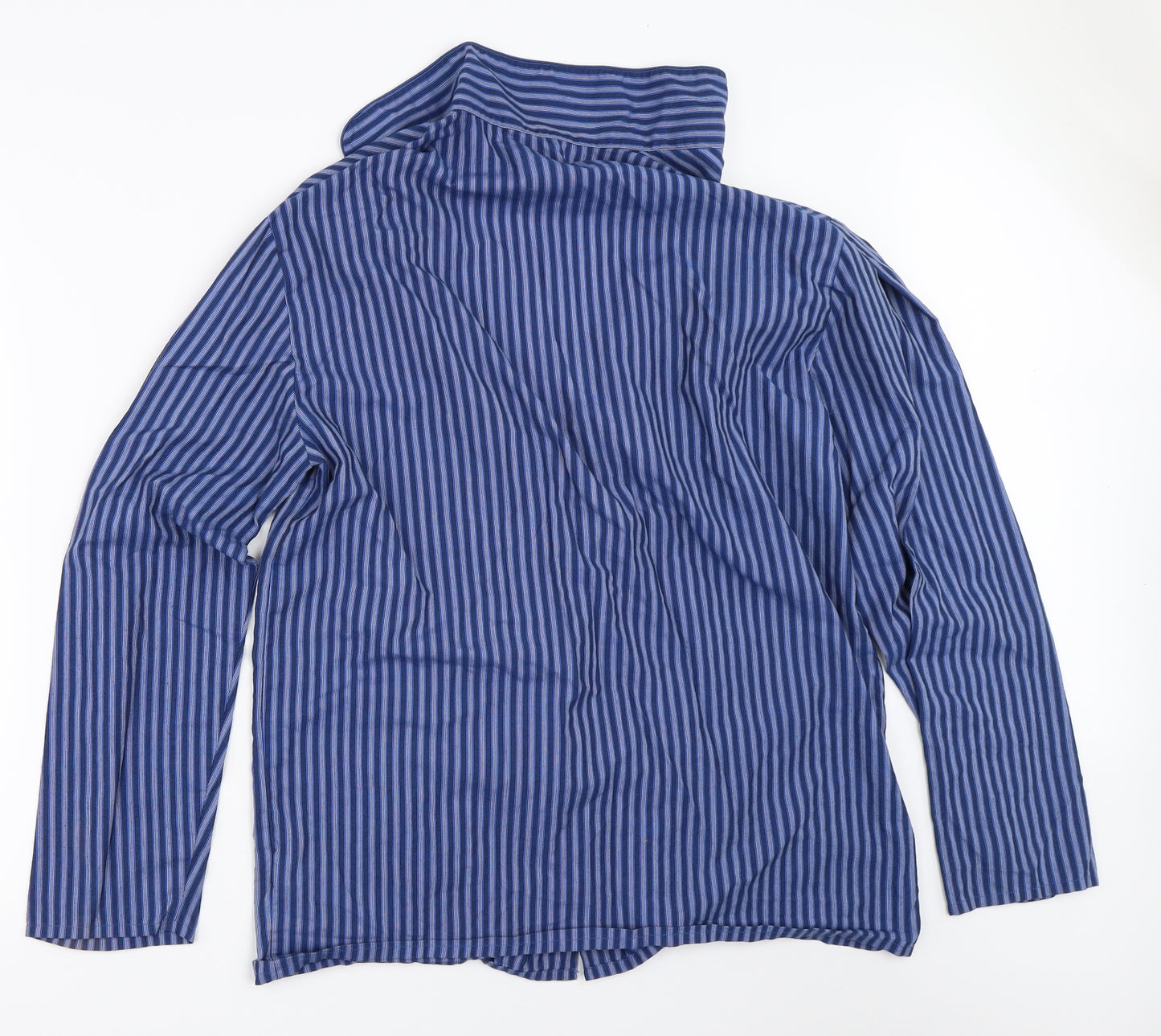 Marks and Spencer Mens Blue Striped   Pyjama Top Size M