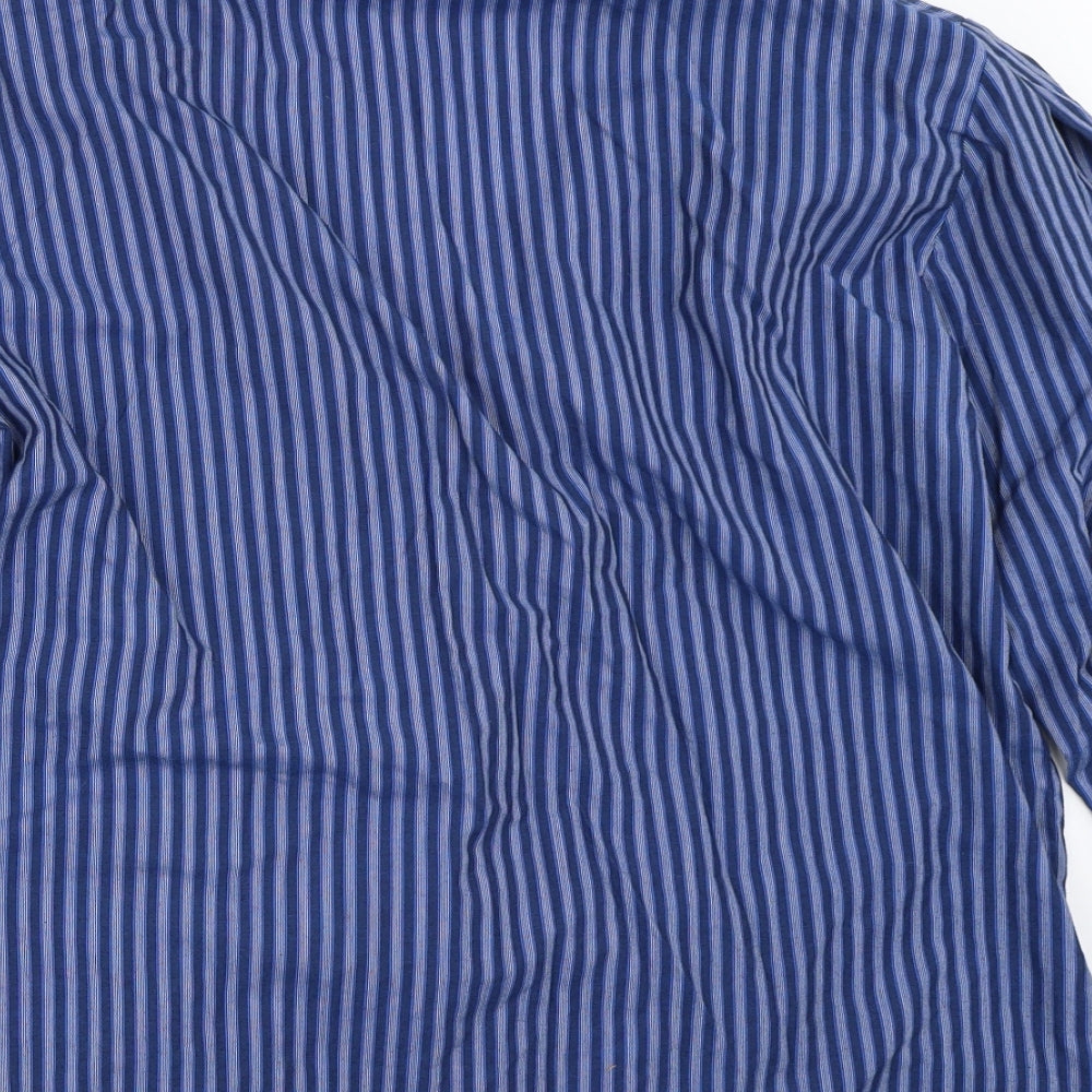 Marks and Spencer Mens Blue Striped   Pyjama Top Size M