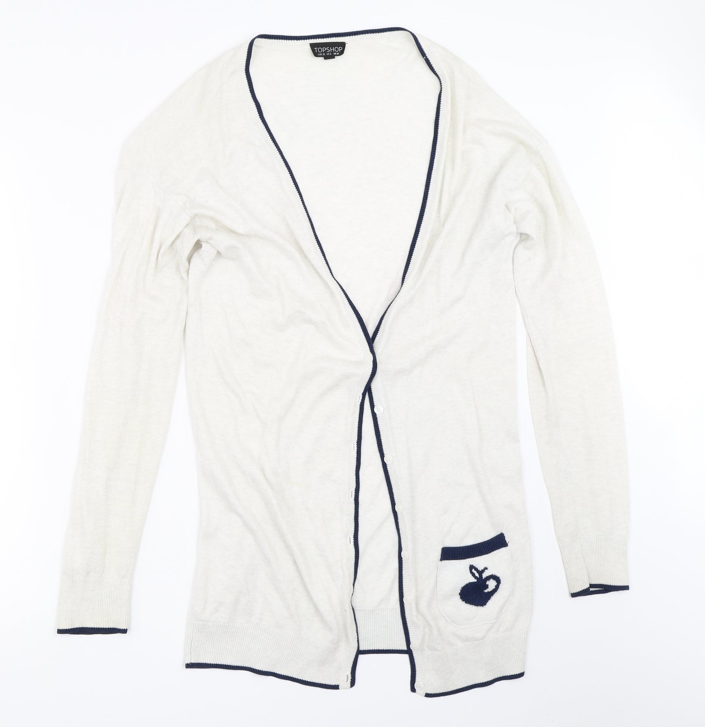 Topshop Womens Ivory   Cardigan Jumper Size 10