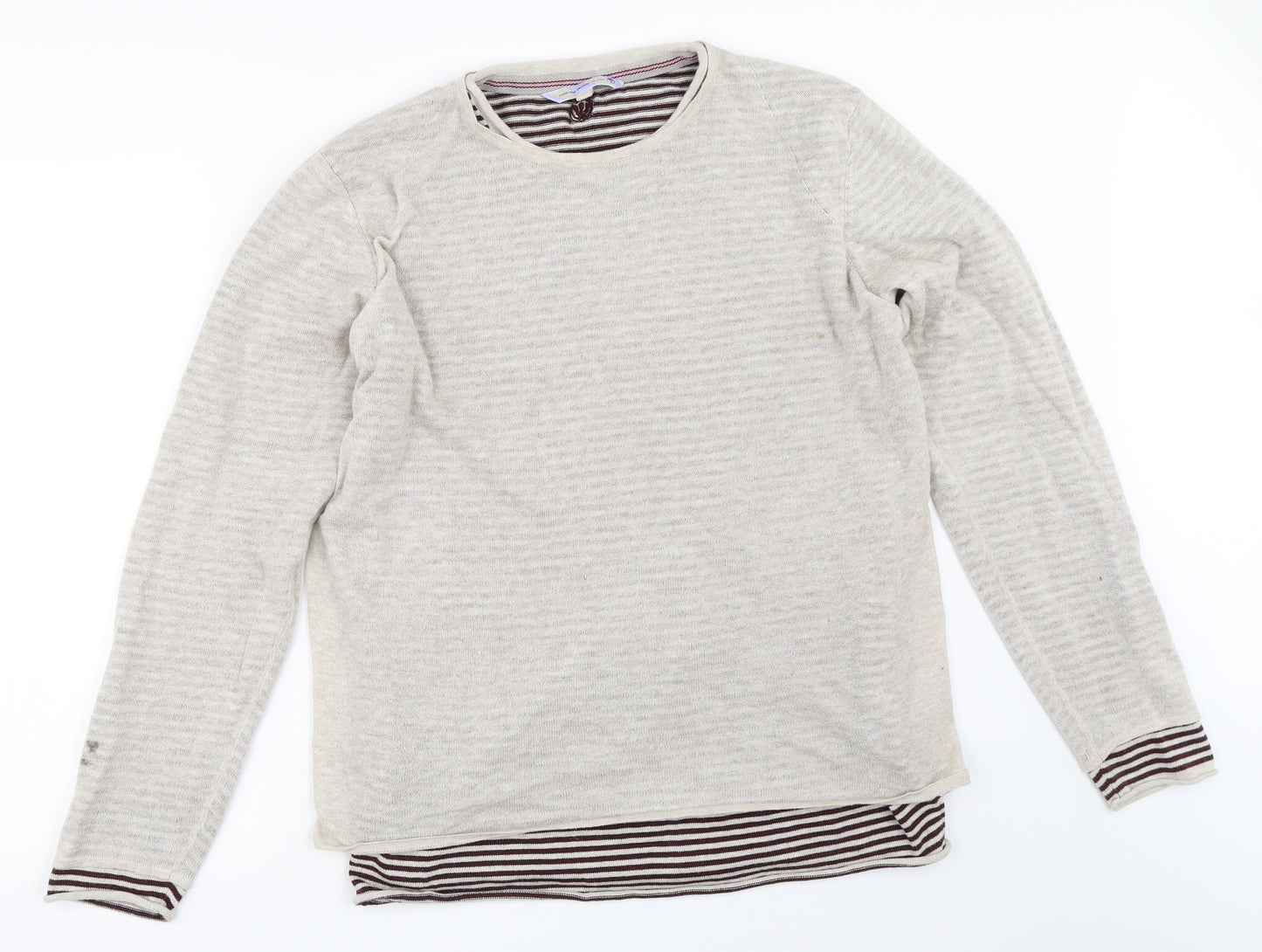 Fat Face Womens Beige   Pullover Jumper Size S
