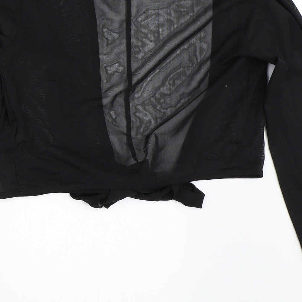 FOREVER 21 Womens Black  Mesh Cardigan Jumper Size XS