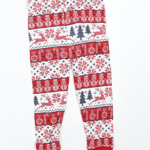 Primark Boys Red Fair Isle   Pyjama Pants Size 2-3 Years