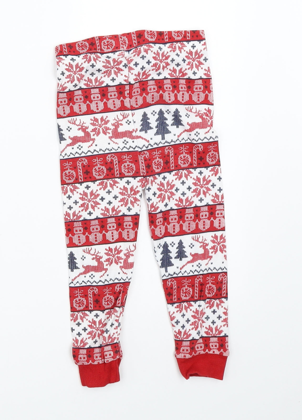 Primark Boys Red Fair Isle   Pyjama Pants Size 2-3 Years