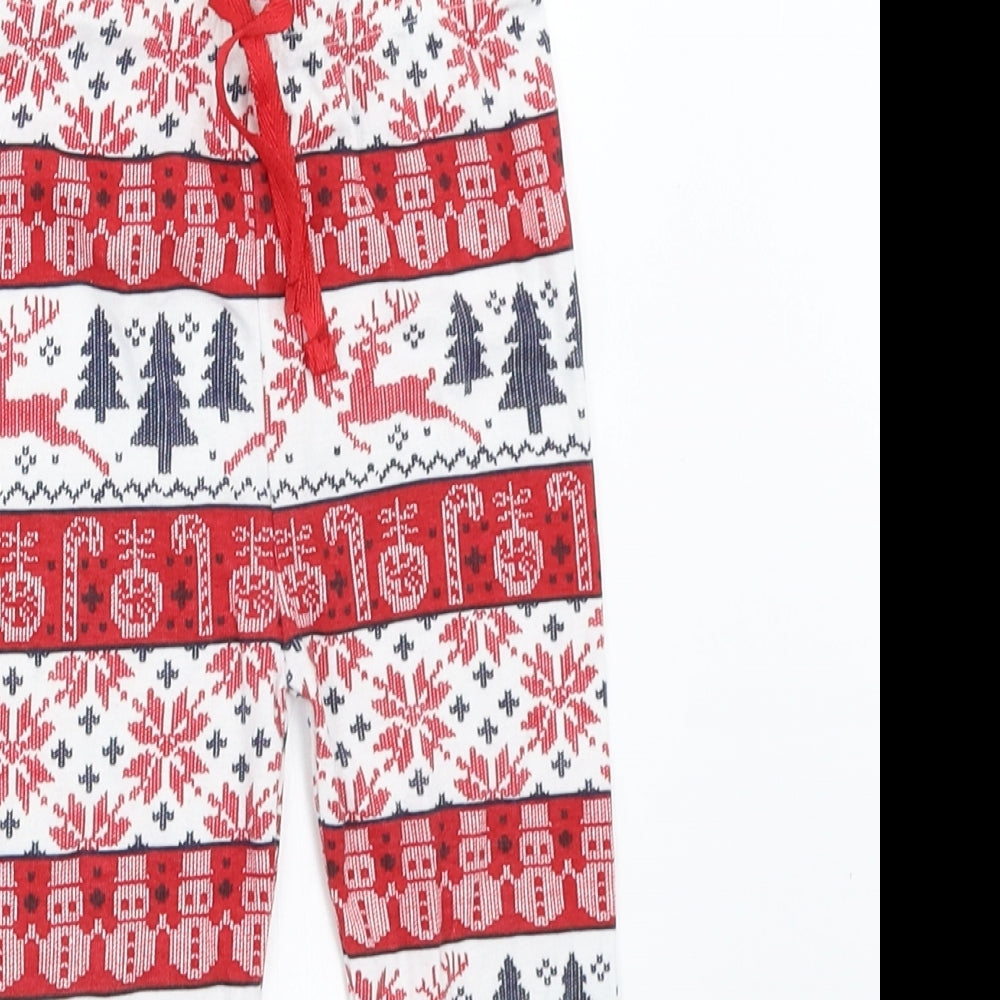 Primark Boys Red Fair Isle   Pyjama Pants Size 2-3 Years