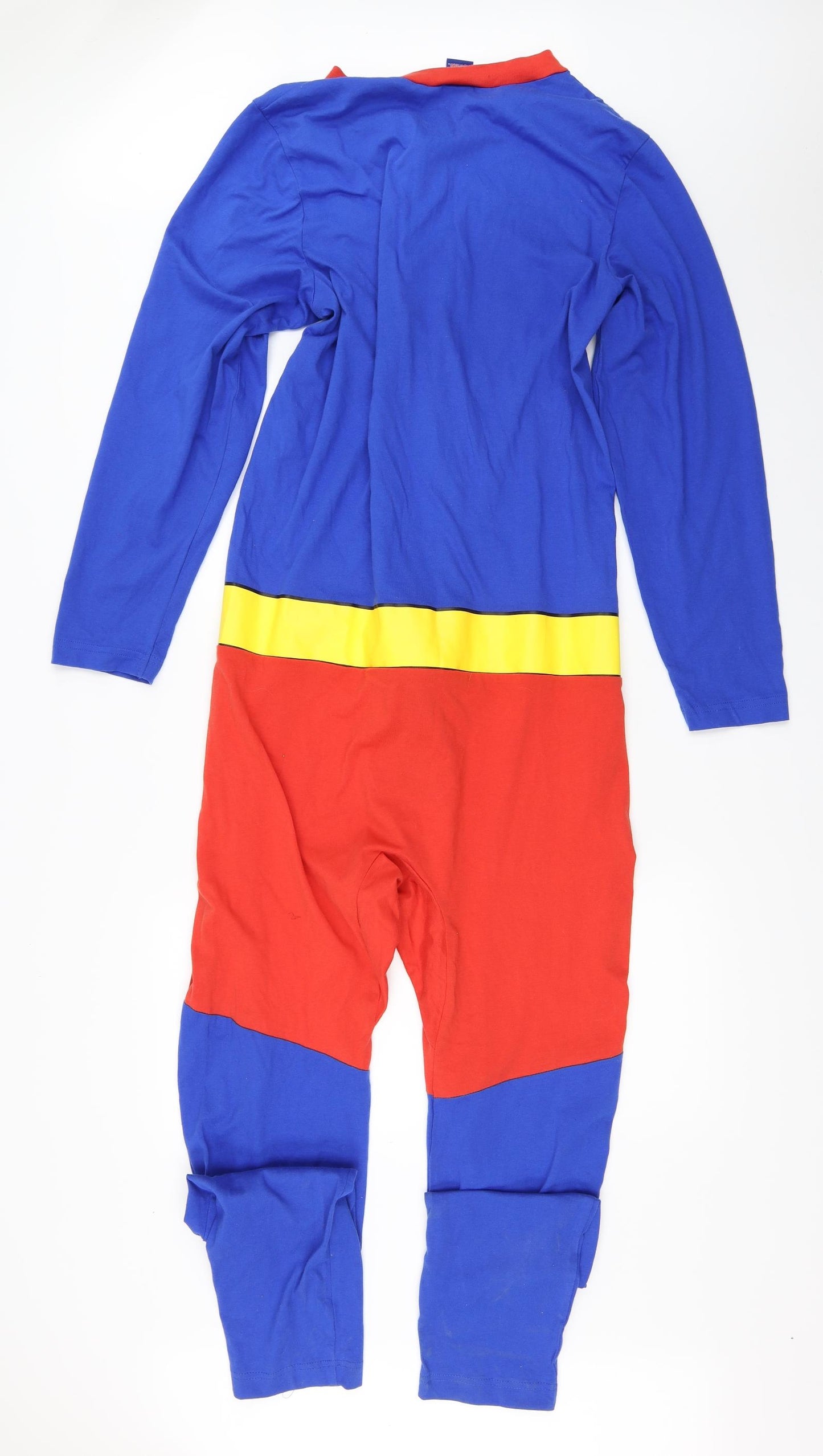 George Mens Blue Solid   One Piece Size L  - superman onesie