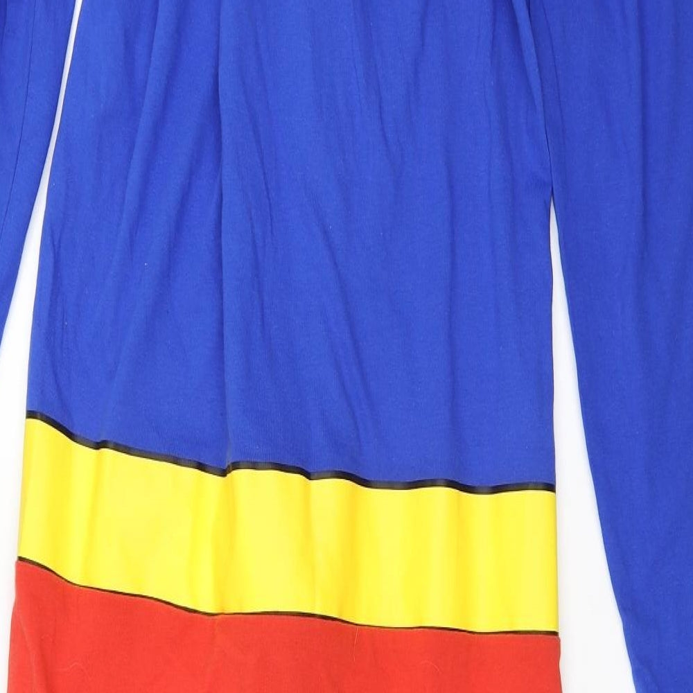 George Mens Blue Solid   One Piece Size L  - superman onesie