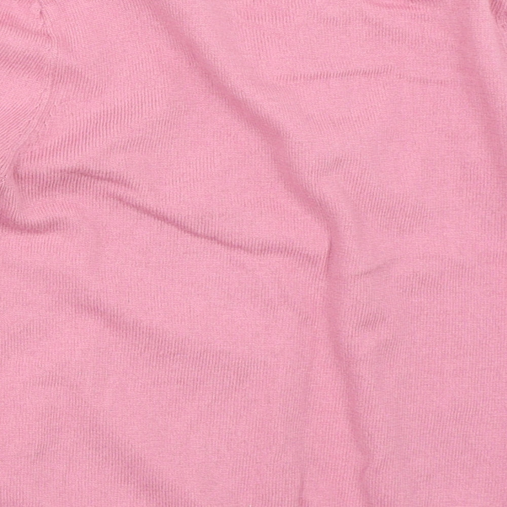 The Little White Company Girls Pink   Cardigan Jumper Size 5-6 Years