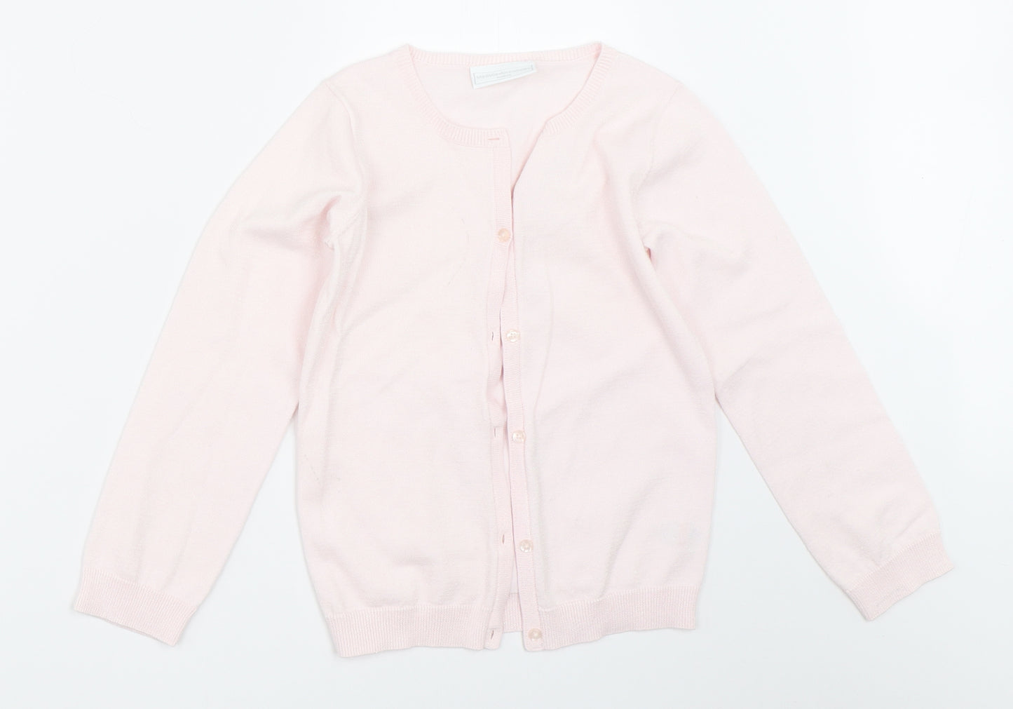 The Little White Company Girls Pink   Cardigan Jumper Size 7-8 Years