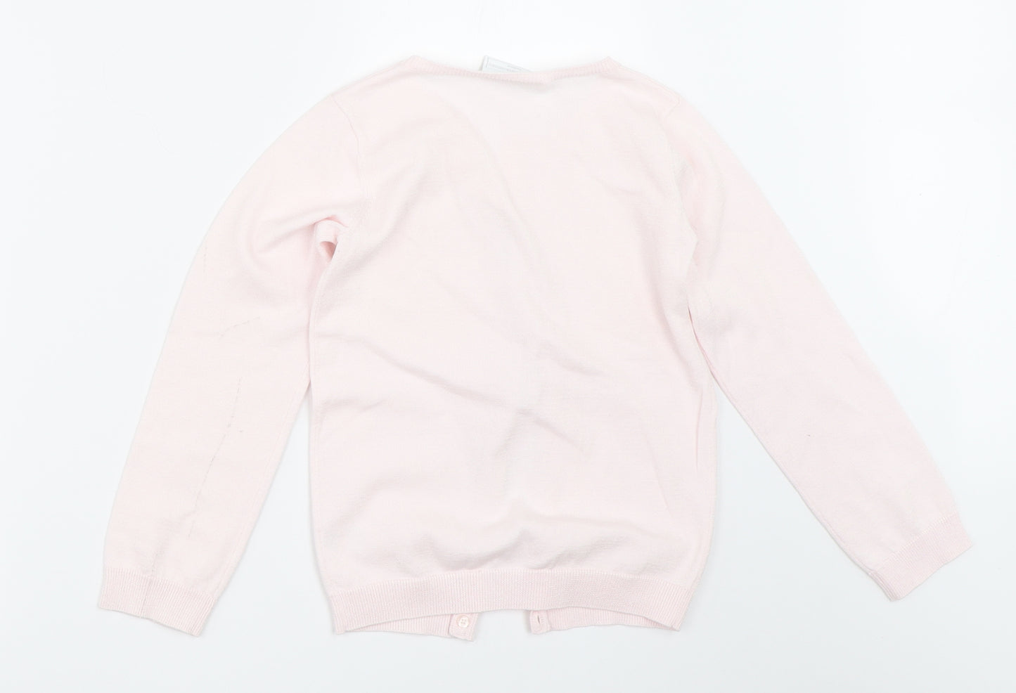 The Little White Company Girls Pink   Cardigan Jumper Size 7-8 Years