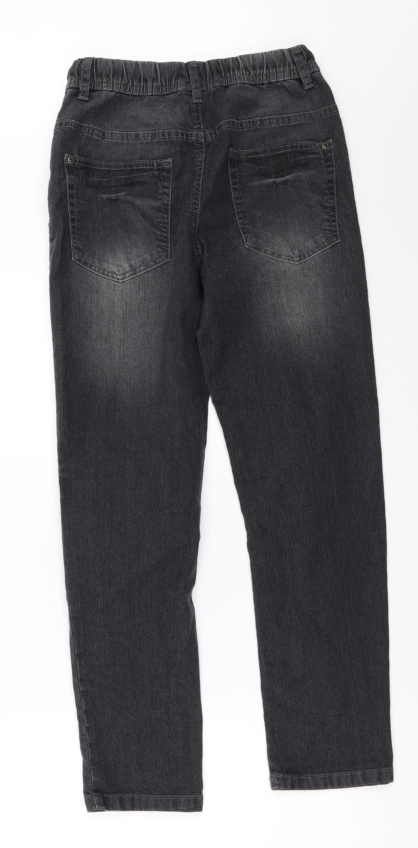 John Baner Boys Black  Denim Straight Jeans Size 12 Years