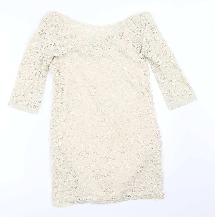 River Island Womens Beige Bodycon Size 10