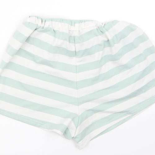 In the Style Womens Green Striped  Hot Pants Shorts Size 12