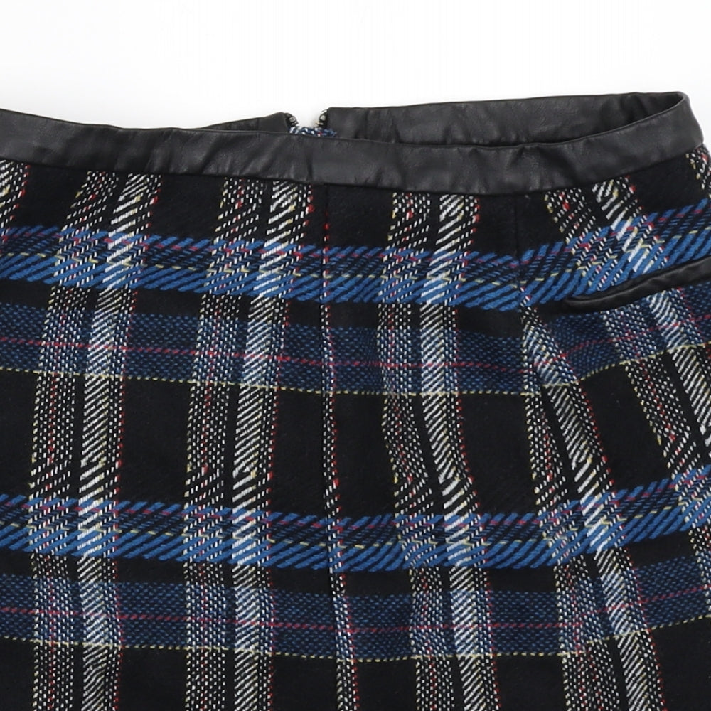 TU Womens Black Check  Mini Skirt Size 12