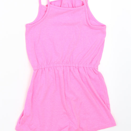 F&F Girls Pink   Playsuit One-Piece Size 6-7 Years