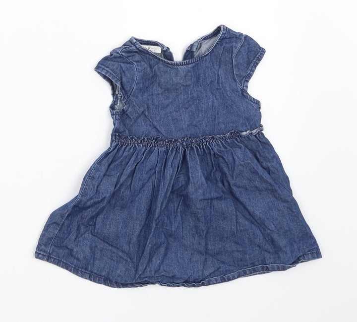 NEXT Girls Blue Denim Fit & Flare Size 3-6 Months
