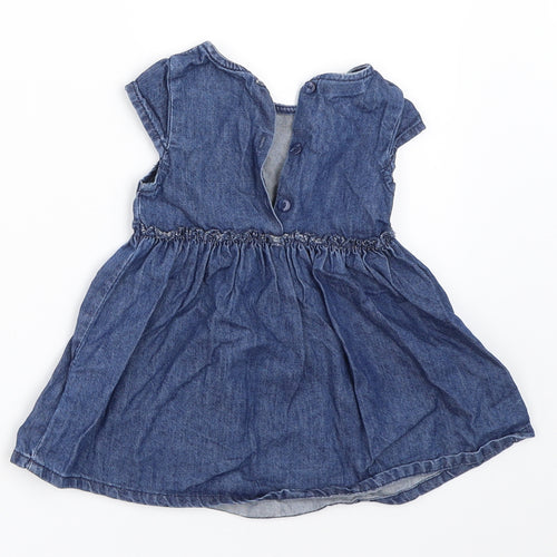 NEXT Girls Blue  Denim Fit & Flare  Size 3-6 Months