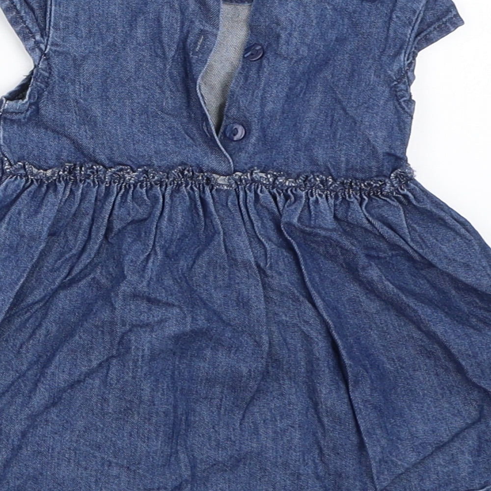 NEXT Girls Blue  Denim Fit & Flare  Size 3-6 Months