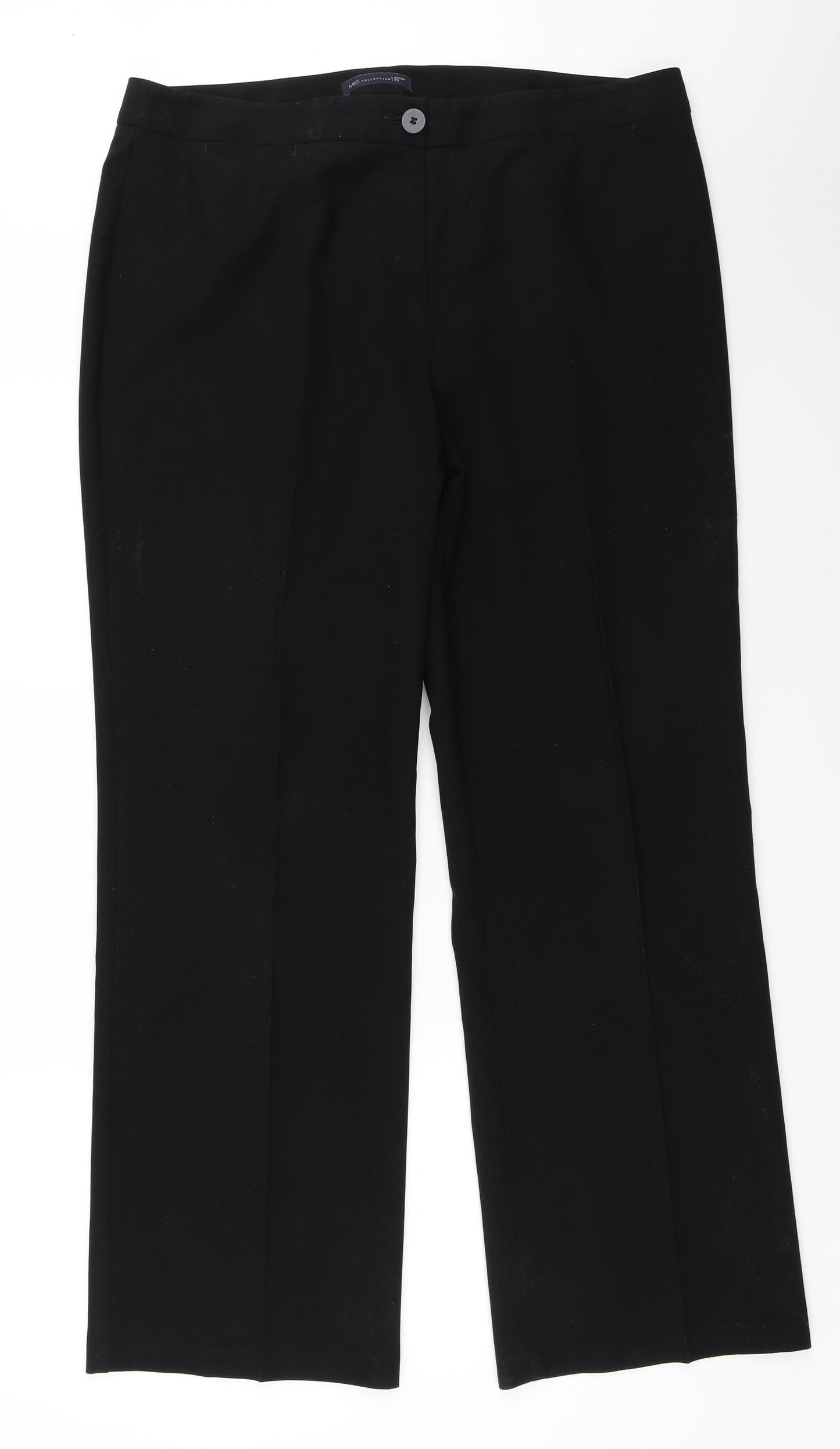 Marks and Spencer Womens Black   Trousers  Size 16 L31 in