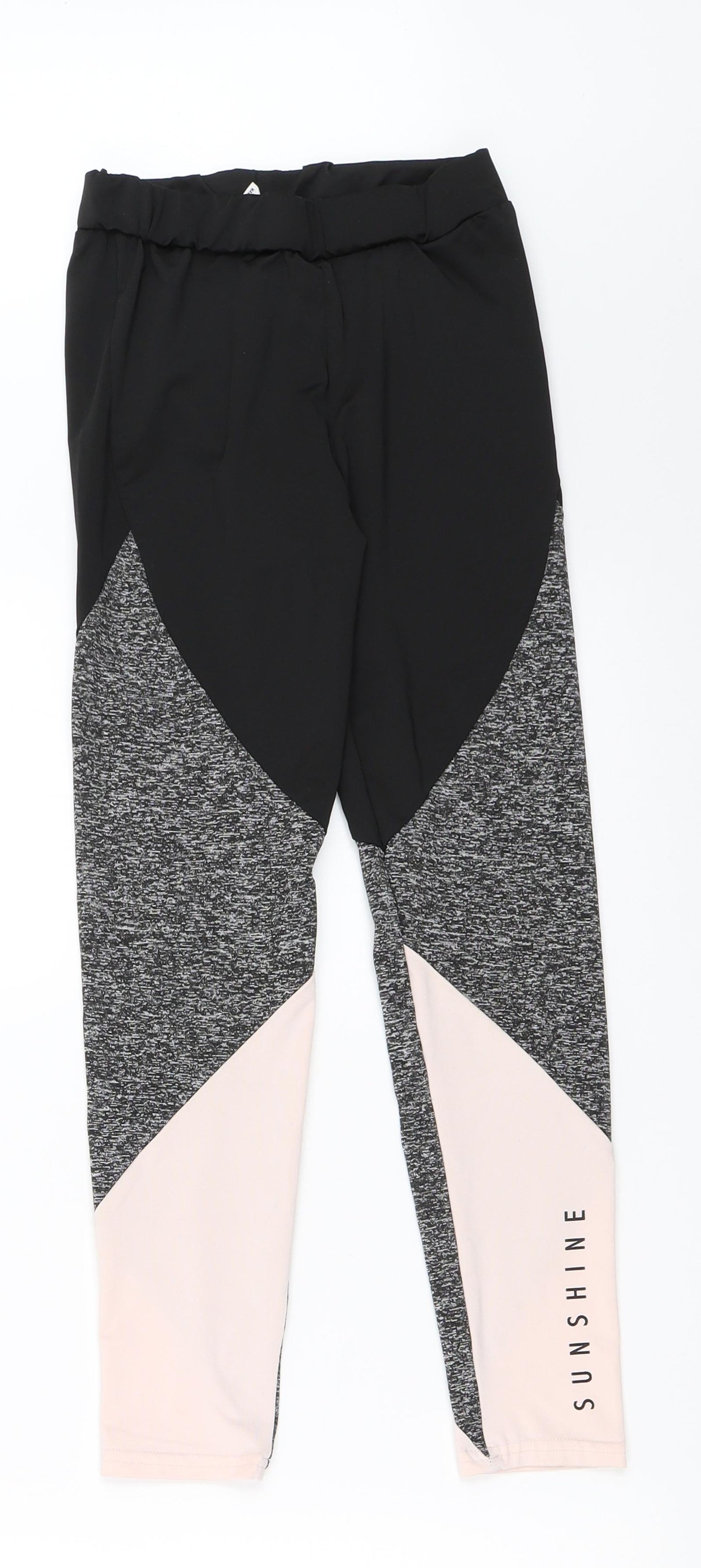 SheIn Girls Black   Capri Trousers Size 10 Years - gym leggings