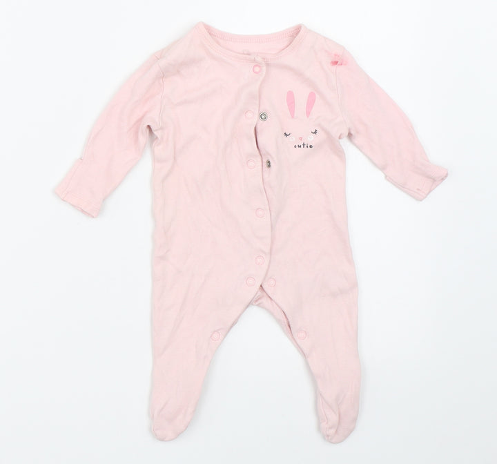 Earlydays Girls Pink Babygrow One-Piece Size Newborn