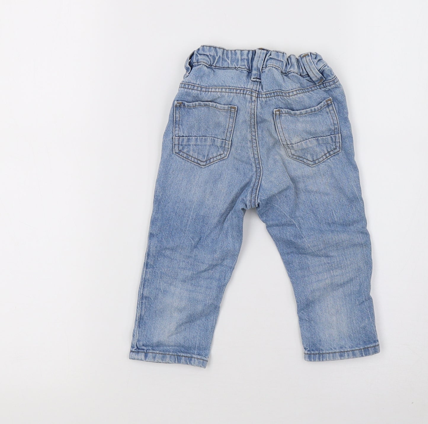Primark Girls Blue  Denim Pedal Pusher Jeans Size 12-18 Months