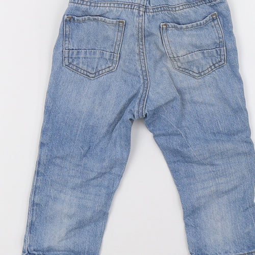 Primark Girls Blue  Denim Pedal Pusher Jeans Size 12-18 Months