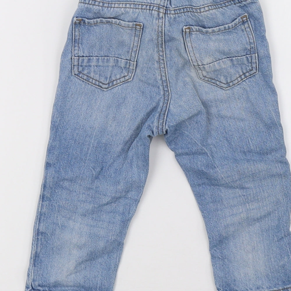 Primark Girls Blue  Denim Pedal Pusher Jeans Size 12-18 Months