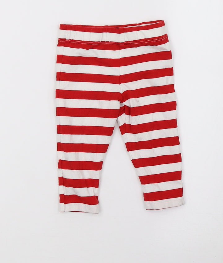 fred & fo Baby Red Striped  Sweatpants Trousers Size 3-6 Months