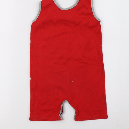 Preworn Boys Red   Babygrow One-Piece Size 12-18 Months