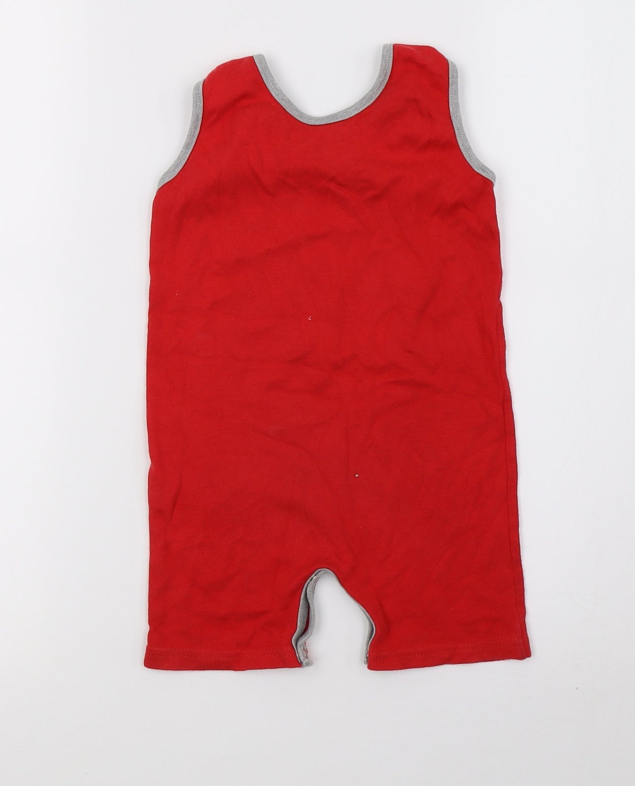 Preworn Boys Red   Babygrow One-Piece Size 12-18 Months