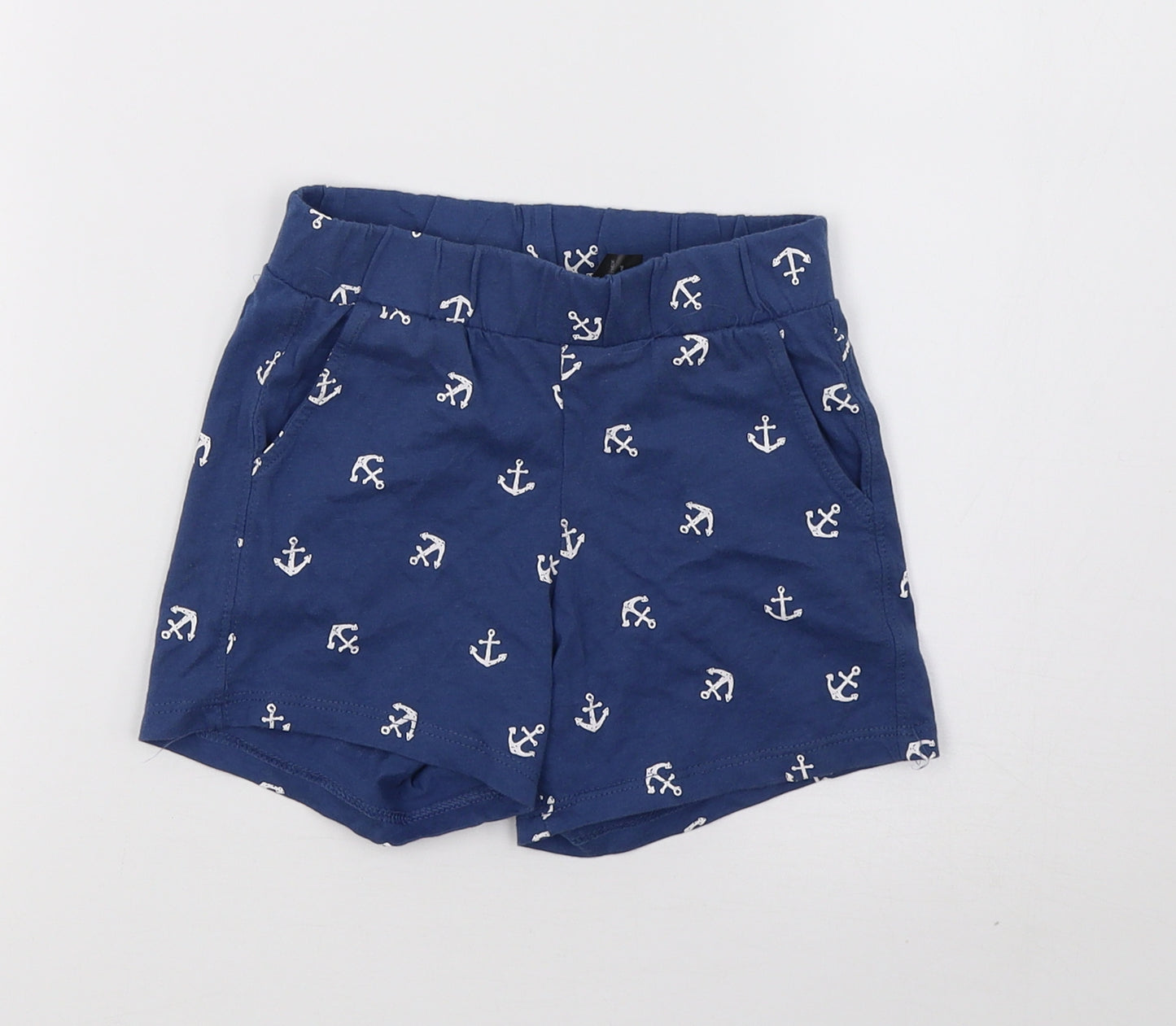 H&M Boys Blue Polka Dot   Sleep Shorts Size 3-4 Years