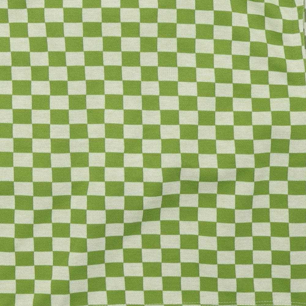 Primark Womens Green Check  Cropped Tank Size 16