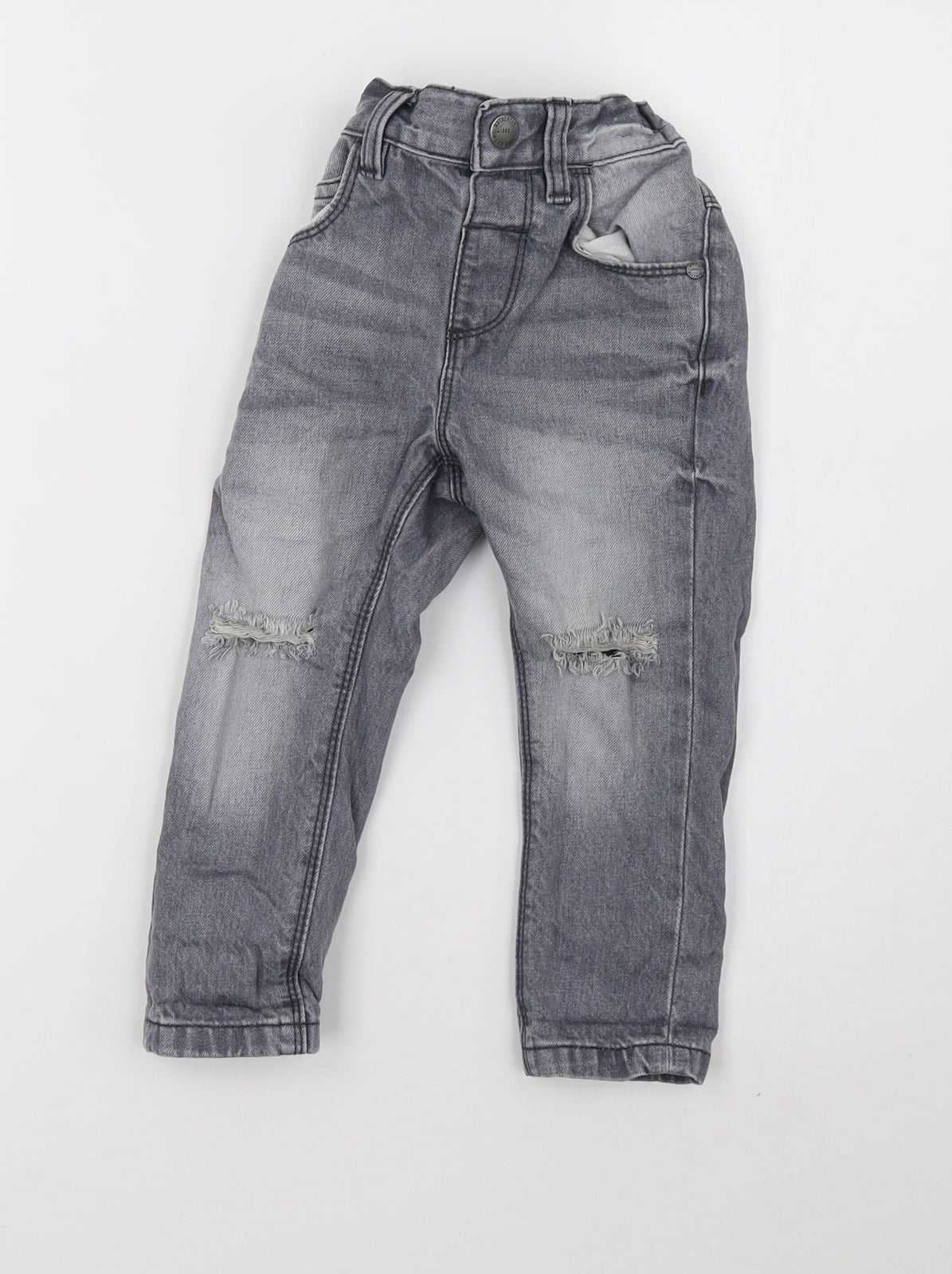 NEXT Girls Grey  Denim Skinny Jeans Size 2 Years