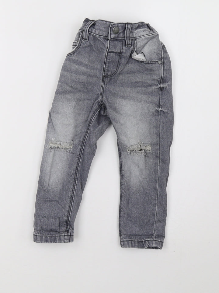 NEXT Girls Grey  Denim Skinny Jeans Size 2 Years