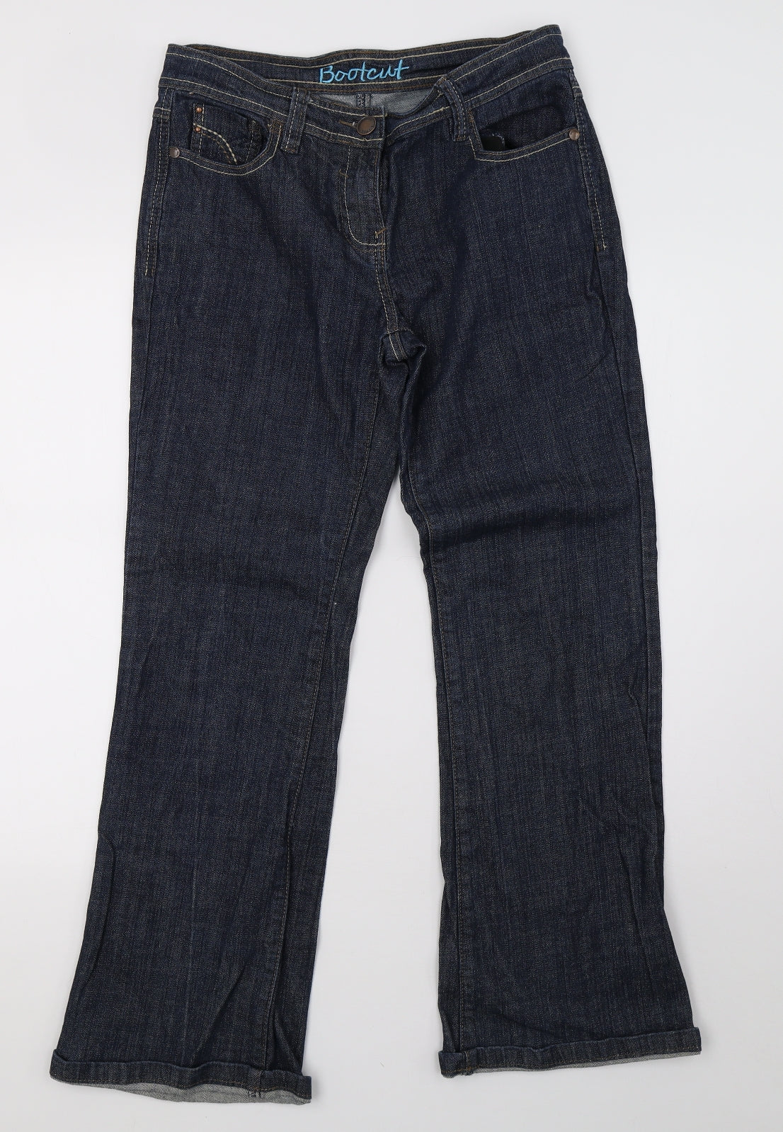 NEXT Womens Blue  Denim Bootcut Jeans Size 12 L30 in