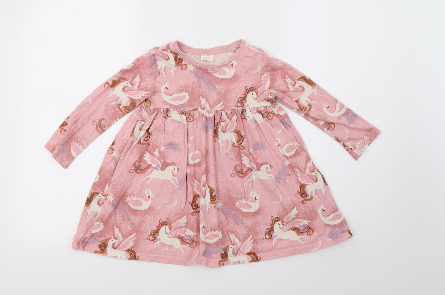 NEXT Girls Pink Polka Dot  A-Line  Size 3-4 Years