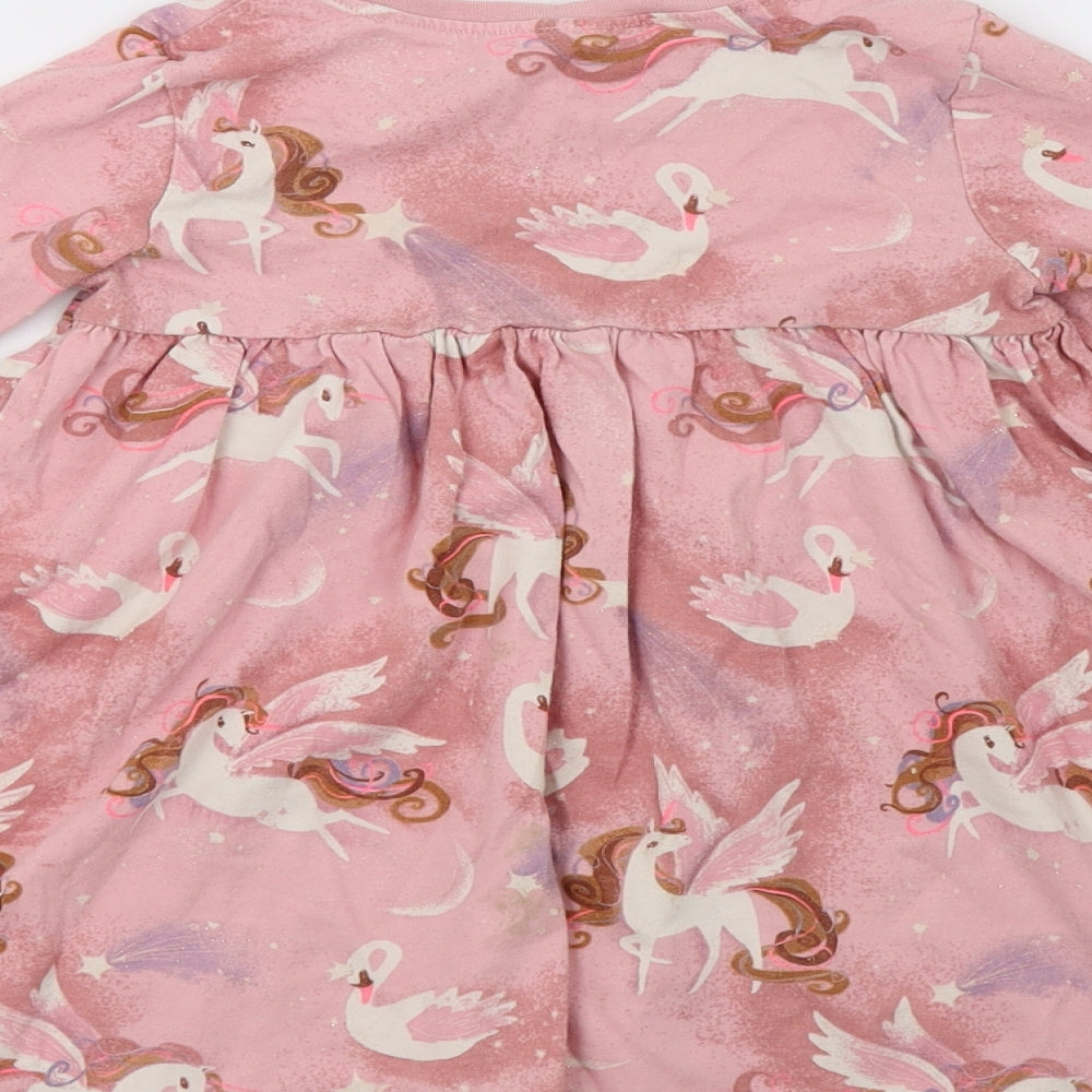 NEXT Girls Pink Polka Dot  A-Line  Size 3-4 Years