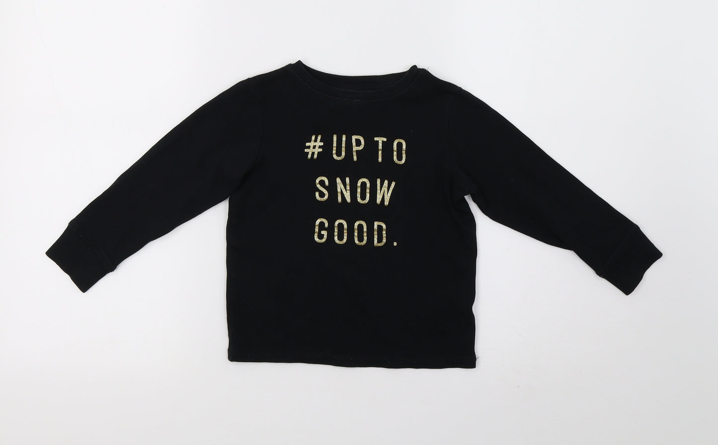 NEXT Girls Black   Pullover Sweatshirt Size 5 Years