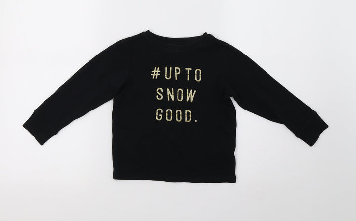 NEXT Girls Black   Pullover Sweatshirt Size 5 Years