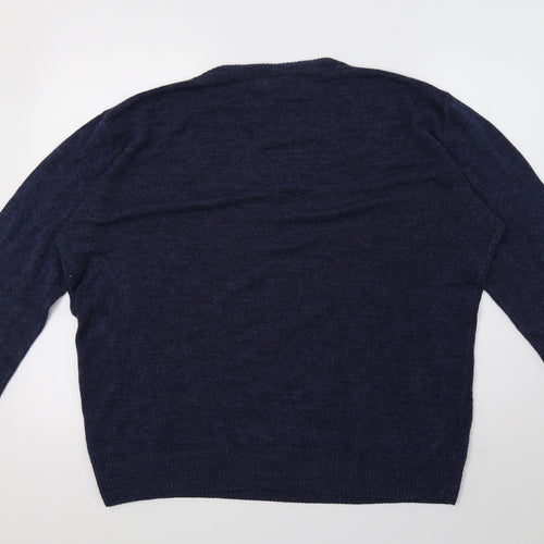 Matalan Mens Blue  Knit Pullover Sweatshirt Size XL