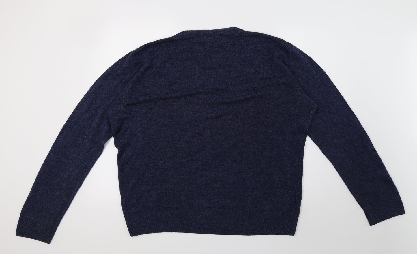 Matalan Mens Blue  Knit Pullover Sweatshirt Size XL