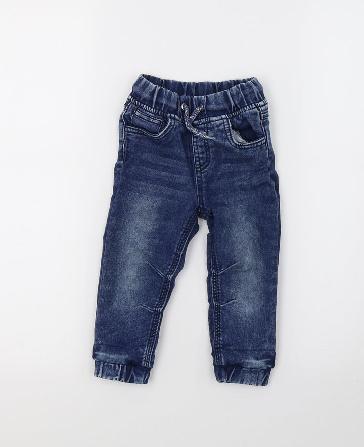 PEP&CO Girls Blue  Denim Pedal Pusher Jeans Size 18-24 Months