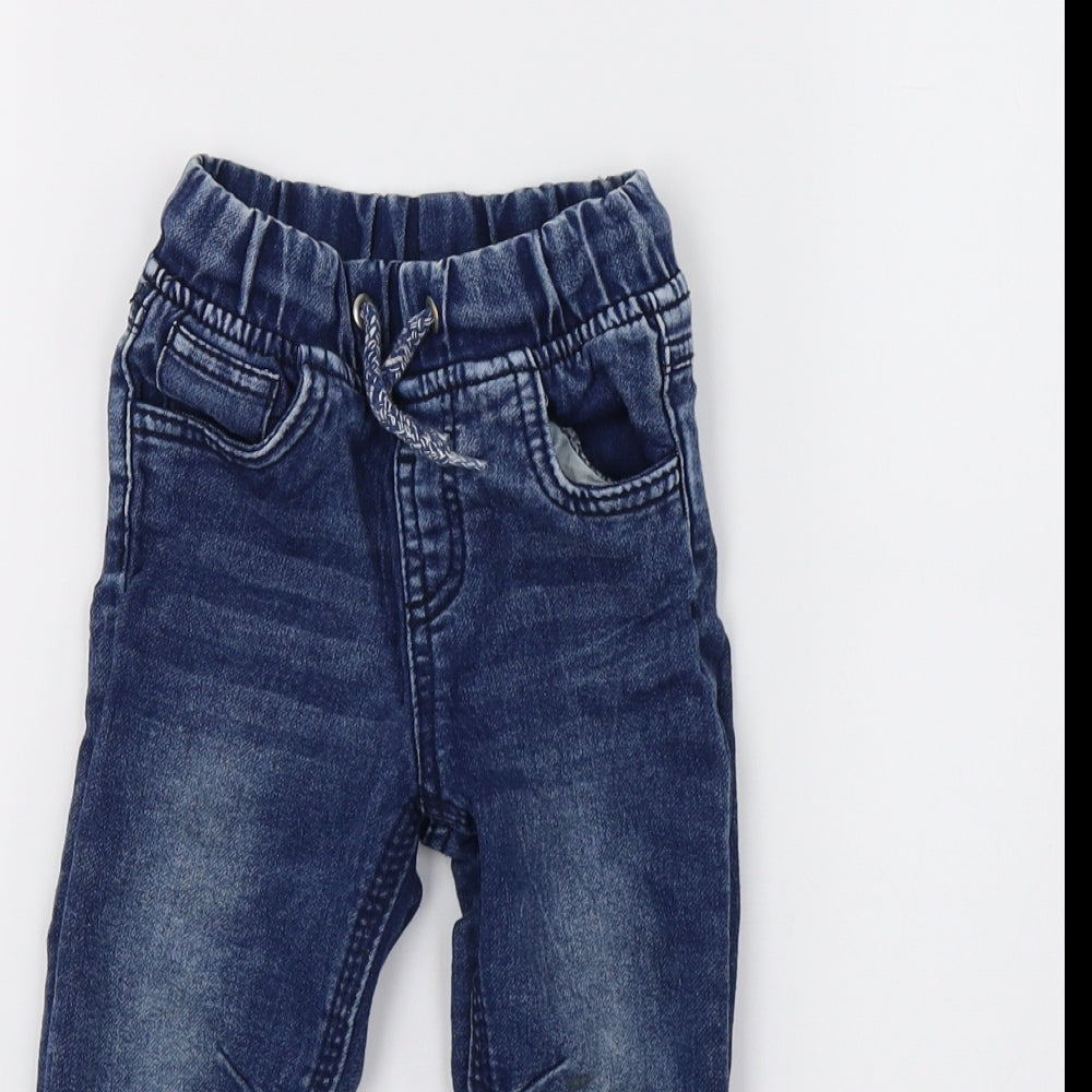 PEP&CO Girls Blue  Denim Pedal Pusher Jeans Size 18-24 Months
